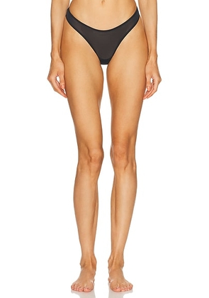 Negative Underwear Sieve Dipped Thong in Black - Black. Size L (also in XL/1X).