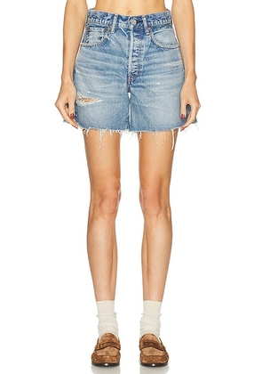 Moussy Vintage Kensington Shorts in Blue - Blue. Size 29 (also in ).