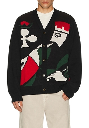 Malbon Golf Kingston Cardigan in Black - Black. Size S (also in L, XL/1X).