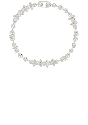 Martine Ali Spar Ball Chain Necklace in Heirloom Silver - Metallic Silver. Size 20 (also in 18).