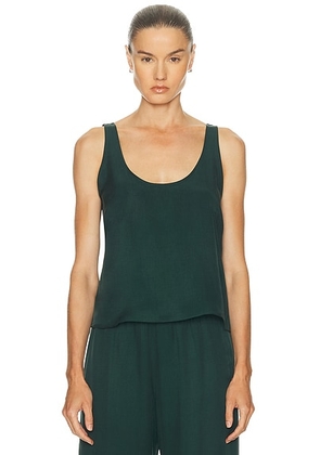 LESET Kim Scoop Tank Top in Spruce - Dark Green. Size L (also in ).