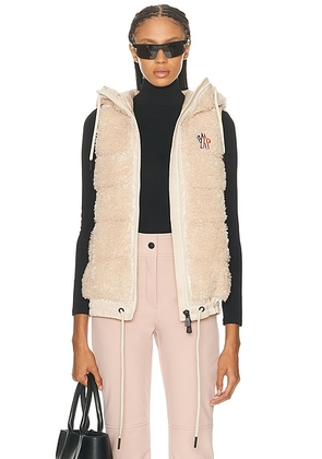 Moncler Grenoble Zip-Up Vest in Light Pink - Blush. Size M (also in XS).