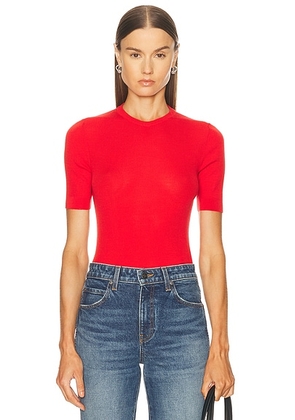 KHAITE Celina Top in Fire Red - Red. Size M (also in S, XS).