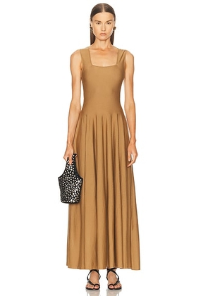 KHAITE Jodie Dress in Maple - Brown. Size S (also in ).