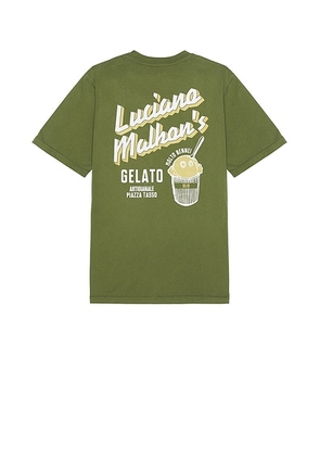 Malbon Golf Gelato Stand Pocket Tee in Cypress Green - Green. Size L (also in S).