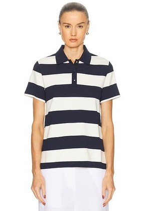 Moncler Short Sleeve Polo Shirt in Navy - Navy. Size L (also in M, S, XS).