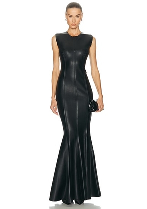Norma Kamali Sleeveless Grace Fishtail Gown in Black - Black. Size S (also in XS).