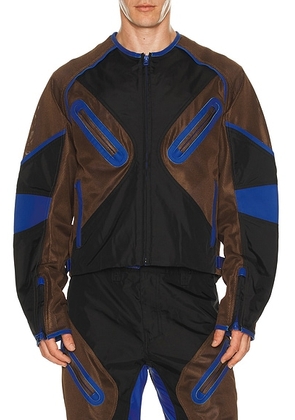 Kiko Kostadinov Moto Jacket in Black Rinse - Black. Size L (also in M, S, XL/1X).