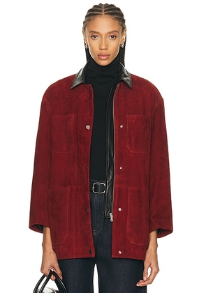 NOUR HAMMOUR Barn Jacket in Rouge - Red. Size S (also in ).