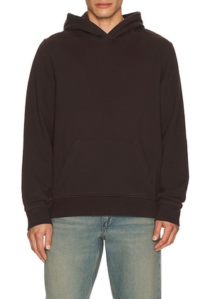 Onia Terry Pullover Hoodie in Dark Java - Brown. Size L (also in M, S, XL/1X).