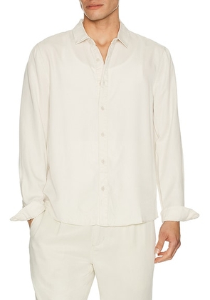 Onia Lyocell Overshirt in Stone - Neutral. Size S (also in ).