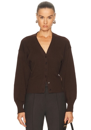 L'Academie by Marianna Monnie Knit Cardigan in Chocolate Brown - Chocolate. Size L (also in M, S, XL, XS, XXS).