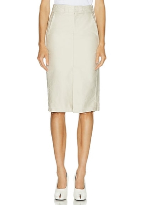 Maison Margiela Midi Skirt in Murble - Beige. Size 38 (also in 42).