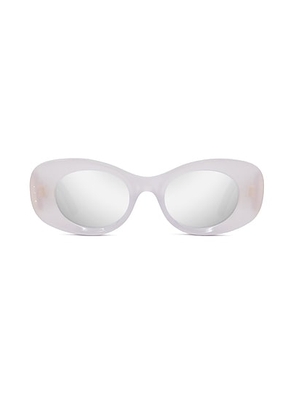 Loewe Maxi Anagram Sunglasses in Ivory & Smoke Mirror - Ivory. Size all.