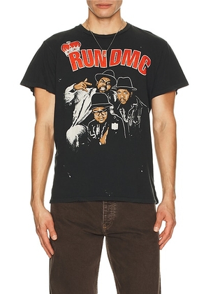 Madeworn Run DMC T-Shirt in Coal - Black. Size L (also in M, S, XL/1X).