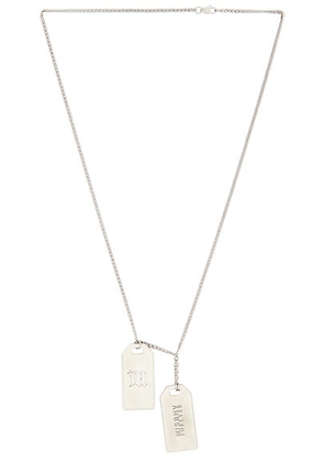 MISBHV Forever Dog Tag Necklace in Silver - Metallic Silver. Size all.