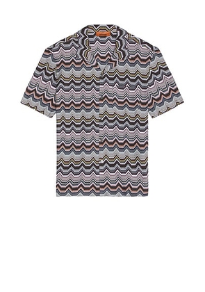 Missoni Short Sleeve Shirt in Multicolor - Grey. Size 46 (also in 48).