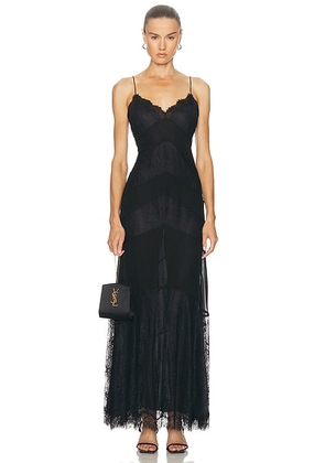 LoveShackFancy Astra Dress in Black - Black. Size 0 (also in 10).