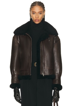 NOUR HAMMOUR Portia Jacket in Nocturne - Brown. Size L (also in ).