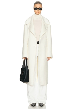 L'Academie By Marianna Kye Wool Coat in Ivory - Ivory. Size L (also in M, XL, XS).