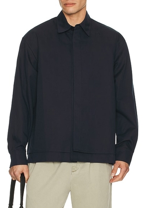 Le17Septembre Double Layered Cotton Shirt in Navy - Navy. Size 48 (also in 46, 52).