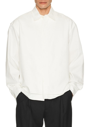 Le17Septembre Double Layered Cotton Shirt in White - White. Size 50 (also in 52).