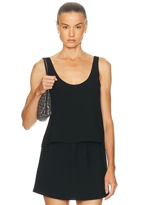 LESET Ari Scoop Tank Top in Black - Black. Size L (also in ).