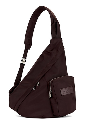MM6 Maison Margiela Japanese Sling Bag in Fudge - Chocolate. Size all.