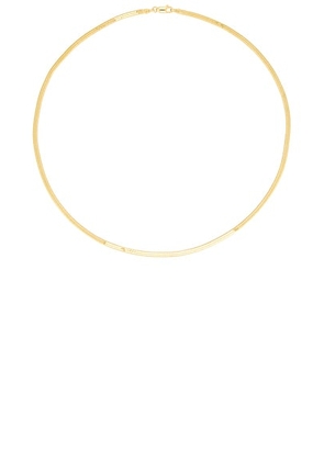 Loren Stewart Herringbone Necklace in Vermeil Herringbone - Metallic Gold. Size all.