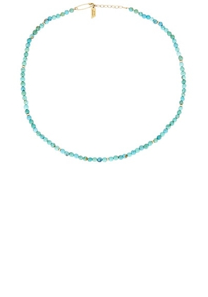 Loren Stewart Turquoise Fortune Necklace in 14k Yellow Gold & Turquoise - Blue. Size all.