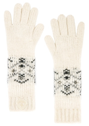 Moncler Gloves in Natural - Cream. Size all.