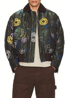 Kenzo x Futura Bomber in Dark Khaki - Green. Size L (also in M).