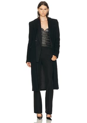 Ludovic de Saint Sernin Fitted Coat in Black - Black. Size 36 (also in 38).