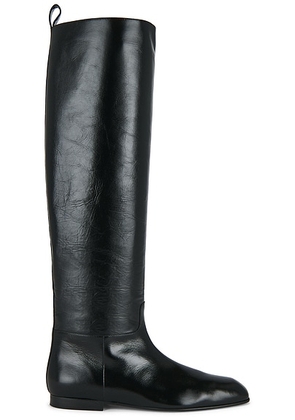 KHAITE Colt Knee High Boot in Black - Black. Size 36 (also in 36.5, 37, 37.5, 38.5, 39, 39.5).