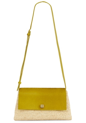 KHAITE Audrey Raffia Crossbody Bag in Fern & Natural - Tan. Size all.
