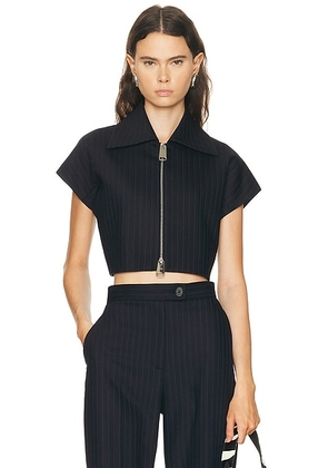 KHAITE Robin Top in Navy & White - Navy. Size 6 (also in ).