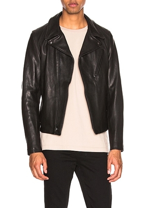 Schott Raven Lambskin Perfecto in Black - Black. Size L (also in S).