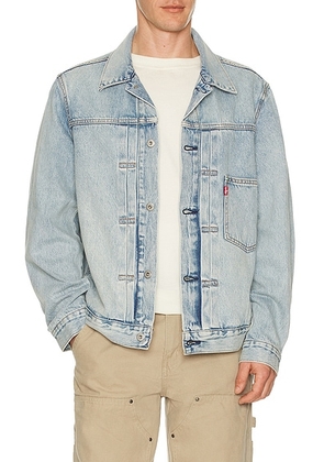 LEVI'S Type 1 Trucker Jacket in Turquoise Rivet - Blue. Size L (also in M, XL/1X).
