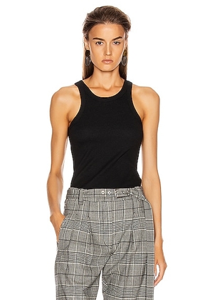 Toteme Curved Rib Tank in Black - Black. Size L (also in M, XL).