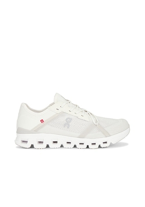 On Cloud X 4 Ad Sneaker in White & Wolf - White. Size 12 (also in 12.5, 7.5, 9.5).