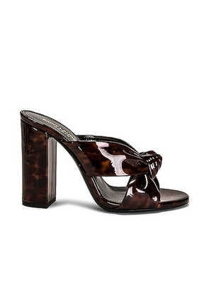 Saint Laurent Loulou 100 Mule Sandals in Manto Naturale - Brown. Size 36 (also in 36.5, 37).