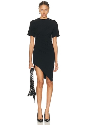 Mugler Short Sleeve Dress in Black - Black. Size 34 (also in 36).