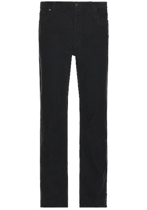 Saint Laurent Relaxed Mid Waist Corduroy Pant in Dye Black - Black. Size 30 (also in ).