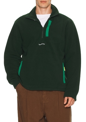 Museum of Peace and Quiet Summit Polar Fleece Quarter Zip in Forest - Green. Size S (also in M).