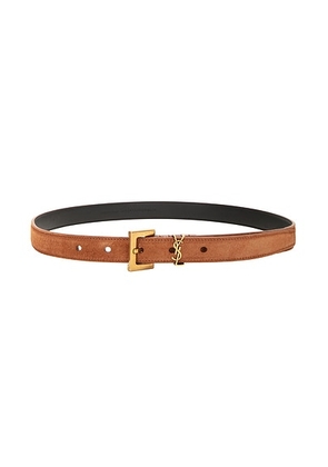 Saint Laurent Cassandre Belt in Brick - Brown. Size 65 (also in ).
