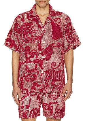 OAS Arcano Cuba Shirt in Red - Red. Size S (also in L, M, XL/1X).