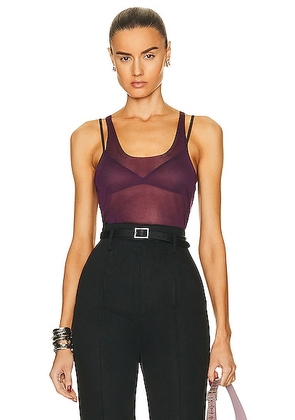 Saint Laurent Tank Top in Aubergine - Purple. Size L (also in ).