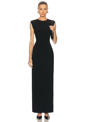 Norma Kamali Sleeveless Long Dress in Black - Black. Size L (also in M, S, XL, XS).