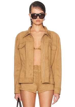 Norma Kamali Jacket in Camel - Brown. Size L (also in M, S, XL, XS).