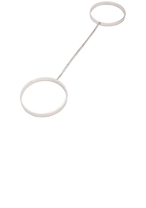 Saint Laurent Double Chain Bracelet in Palladium - Metallic Silver. Size M (also in ).